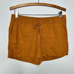 J. Crew factory linen blend shorts mustard yellow size small